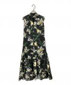 GRACE CLASSグレースクラス）の古着「カサブランカプリントドレス / ノースリーブワンピース」｜ブラック
