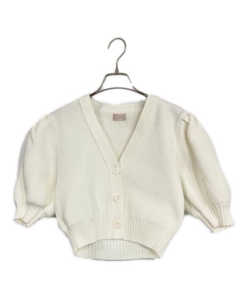 cygne（シーニュ）cygne (シーニュ) ポワンカーディガン ホワイト サイズ:記載なしの古着・服飾アイテム