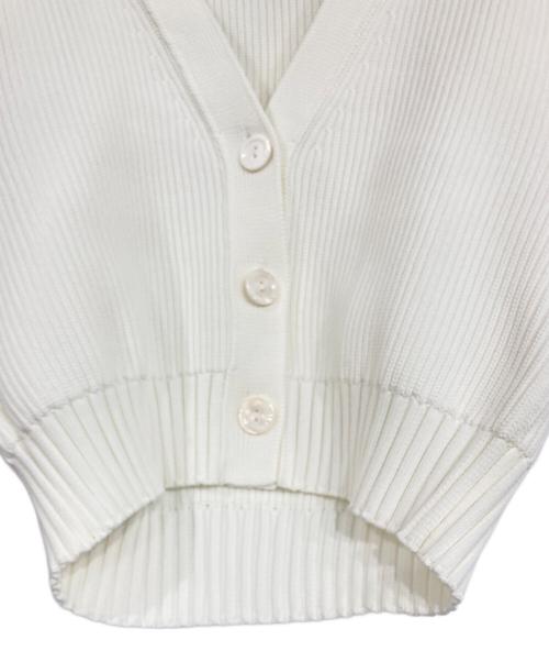 cygne（シーニュ）cygne (シーニュ) ポワンカーディガン ホワイト サイズ:記載なしの古着・服飾アイテム
