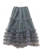 rosy monsterロージーモンスター）の古着「kushu kushu tulle skirt」｜グレー