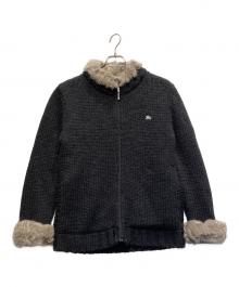 BURBERRY BLACK LABEL（バーバリーブラックレーベル）の古着「ニットジャケット」｜ブラック
