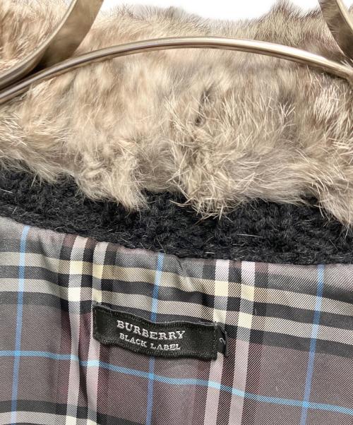 BURBERRY BLACK LABEL（バーバリーブラックレーベル）BURBERRY BLACK LABEL (バーバリーブラックレーベル) ニットジャケット ブラック サイズ:２の古着・服飾アイテム