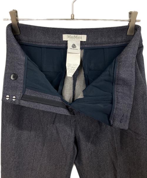 MaxMara（マックスマーラ）MaxMara (マックスマーラ) ウールテーパードパンツ ネイビー サイズ:38の古着・服飾アイテム