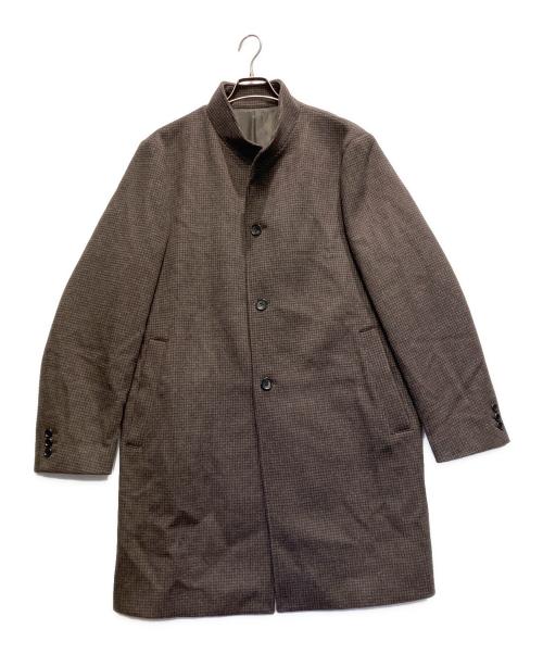JOURNAL STANDARD（ジャーナルスタンダード）JOURNAL STANDARD (ジャーナルスタンダード) SUPER 140 ウールスタンド チェスターコート ブラウン サイズ:XLの古着・服飾アイテム