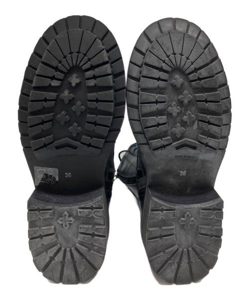 ANN DEMEULEMEESTER（アンドゥムルメステール）ANN DEMEULEMEESTER (アンドゥムルメステール) レースアップブーツ ブラック サイズ:36の古着・服飾アイテム