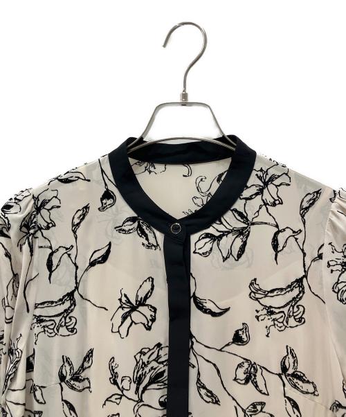 Diagram（ダイアグラム）Diagram (ダイアグラム) フロッキーフラワープリントワンピース ホワイト サイズ:36の古着・服飾アイテム