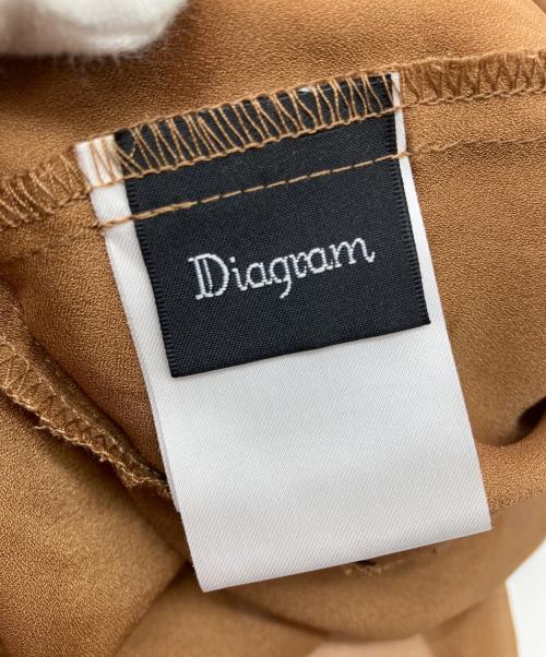 Diagram（ダイアグラム）Diagram (ダイアグラム) シフォンフレアブラウス ブラウン サイズ:36の古着・服飾アイテム