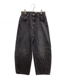 ARPEGE STORY（アルページュストーリー）の古着「カーブデニムパンツ」｜ブラック