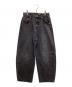 ARPEGE STORY（アルページュストーリー）の古着「カーブデニムパンツ」｜ブラック