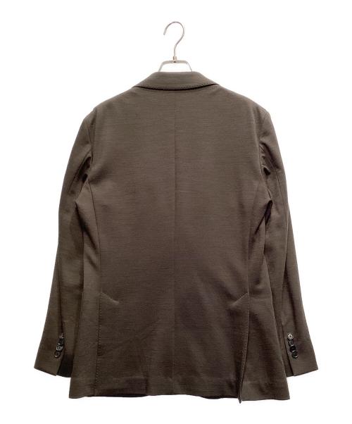 UNITED ARROWS（ユナイテッドアローズ）UNITED ARROWS (ユナイテッドアローズ) ジャージシングル2ボタンテーラードジャケット ブラウン サイズ:46の古着・服飾アイテム