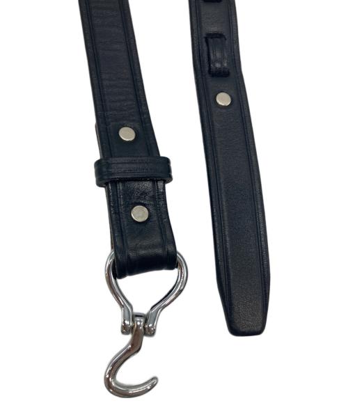TORY LEATHER（トリーレザー）TORY LEATHER (トリーレザー) フック型バックルブライドルレザーベルト ブラックの古着・服飾アイテム