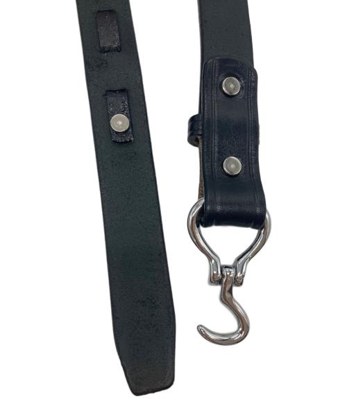TORY LEATHER（トリーレザー）TORY LEATHER (トリーレザー) フック型バックルブライドルレザーベルト ブラックの古着・服飾アイテム