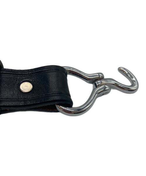 TORY LEATHER（トリーレザー）TORY LEATHER (トリーレザー) フック型バックルブライドルレザーベルト ブラックの古着・服飾アイテム