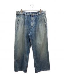 Graphpaper（グラフペーパー）の古着「Selvage Denim Two Tuck Pants」｜インディゴ