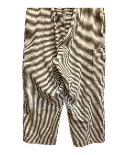 MAATEE&SONS（マーティーアンドサンズ）MAATEE&SONS (マーティーアンドサンズ) FRENCH WORK PANTS 強撚ヒッコリー アイボリー×グレー サイズ:3の古着・服飾アイテム