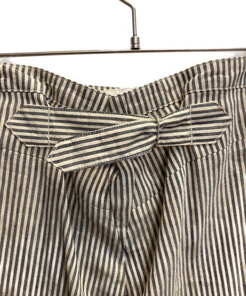 MAATEE&SONS（マーティーアンドサンズ）MAATEE&SONS (マーティーアンドサンズ) FRENCH WORK PANTS 強撚ヒッコリー アイボリー×グレー サイズ:3の古着・服飾アイテム
