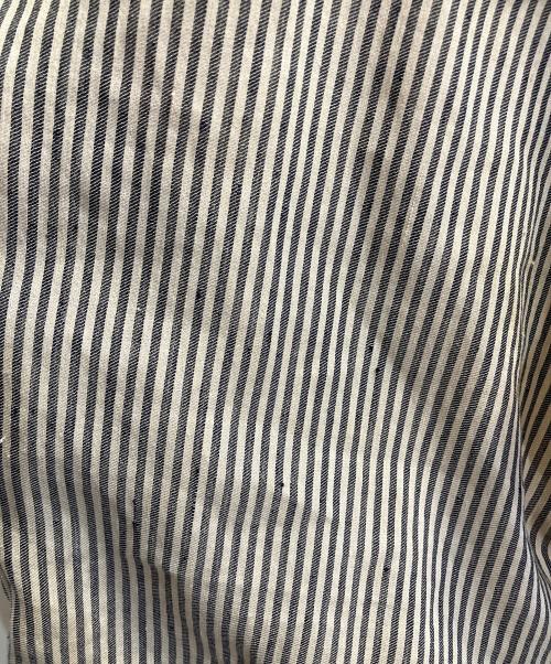 MAATEE&SONS（マーティーアンドサンズ）MAATEE&SONS (マーティーアンドサンズ) FRENCH WORK PANTS 強撚ヒッコリー アイボリー×グレー サイズ:3の古着・服飾アイテム