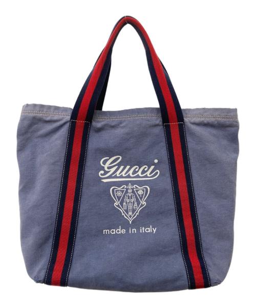 GUCCI（グッチ）GUCCI (グッチ) トートバッグ ネイビーの古着・服飾アイテム