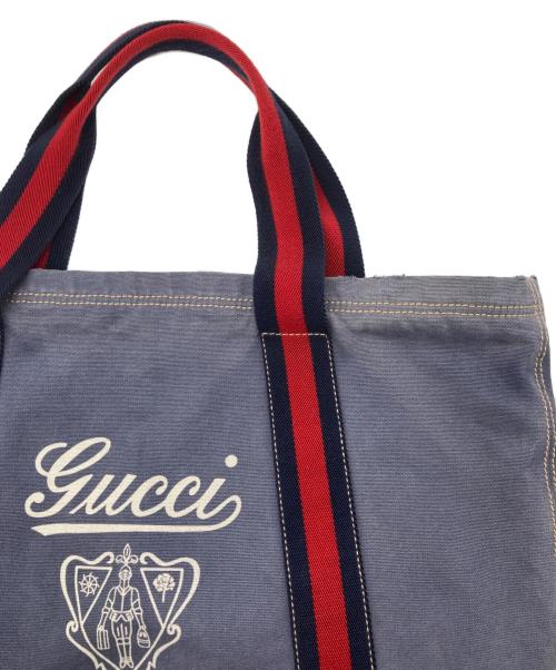 GUCCI（グッチ）GUCCI (グッチ) トートバッグ ネイビーの古着・服飾アイテム