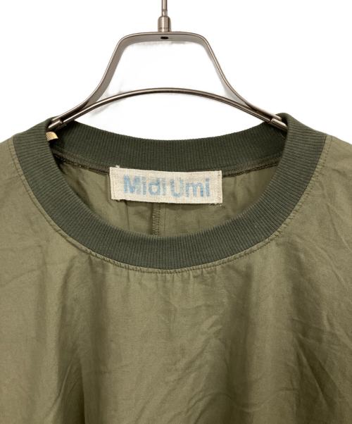 Midi-Umi（ミディウミ）Midi-Umi (ミディウミ) コットンリネンワンピース カーキ サイズ:FREEの古着・服飾アイテム