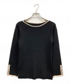 JUSGLITTYジャスグリッティー）の古着「シンプルボートリブニット」｜ブラック