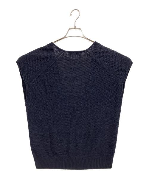 ebure（エブール）EBURE (エブール) ニットベスト ネイビー サイズ:記載無の古着・服飾アイテム