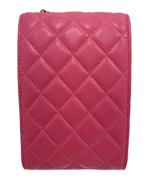CHANEL（シャネル）CHANEL (シャネル) チェーンショルダーフォンケース ピンクの古着・服飾アイテム