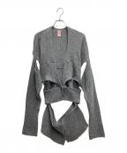 FETICO×STUDIOUSフェティコ×ステュディオス）の古着「別注バンデージニットカーディガン」｜グレー
