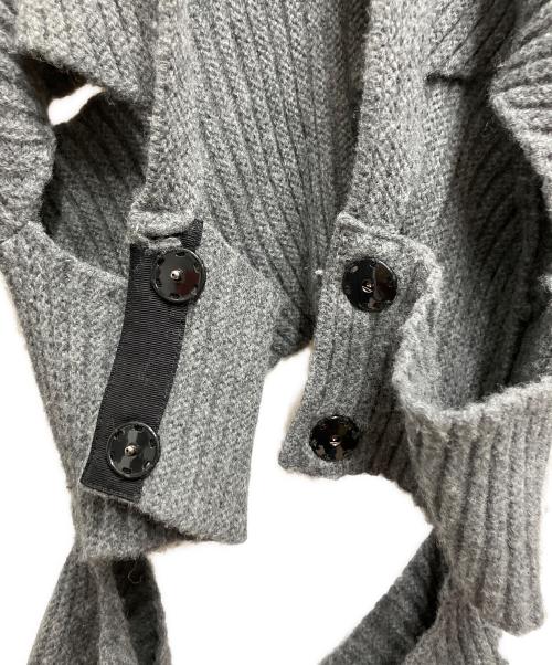 FETICO（フェティコ）FETICO (フェティコ) STUDIOUS (ステュディオス) 別注バンデージニットカーディガン グレー サイズ:Freeの古着・服飾アイテム