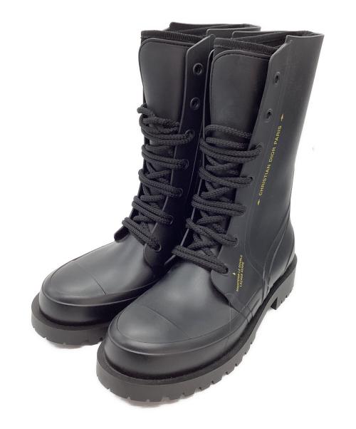 Christian Dior（クリスチャン ディオール）Christian Dior (クリスチャン ディオール) ラバーブーツ ブラック サイズ:38の古着・服飾アイテム