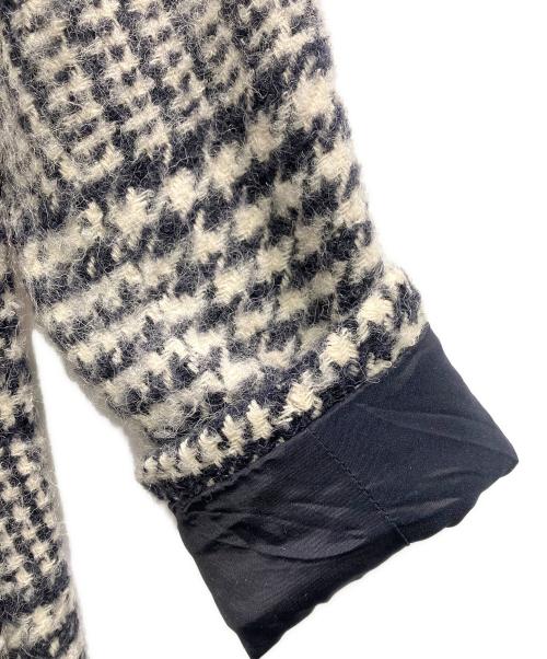 RED VALENTINO（レッドヴァレンティノ）RED VALENTINO (レッドヴァレンティノ) アルパカ混ノーカラーコート ネイビー サイズ:42の古着・服飾アイテム