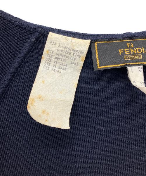 FENDI（フェンディ）FENDI (フェンディ) ニットパーカー ネイビー サイズ:42の古着・服飾アイテム