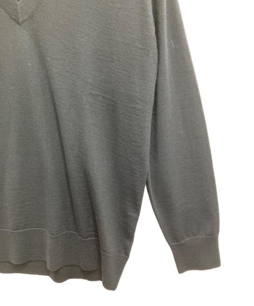 DRIES VAN NOTEN（ドリスヴァンノッテン）DRIES VAN NOTEN (ドリスヴァンノッテン) メリノウール Vネックニット ブラック サイズ:Sの古着・服飾アイテム