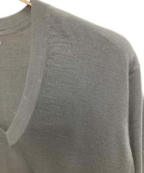 DRIES VAN NOTEN（ドリスヴァンノッテン）DRIES VAN NOTEN (ドリスヴァンノッテン) メリノウール Vネックニット ブラック サイズ:Sの古着・服飾アイテム