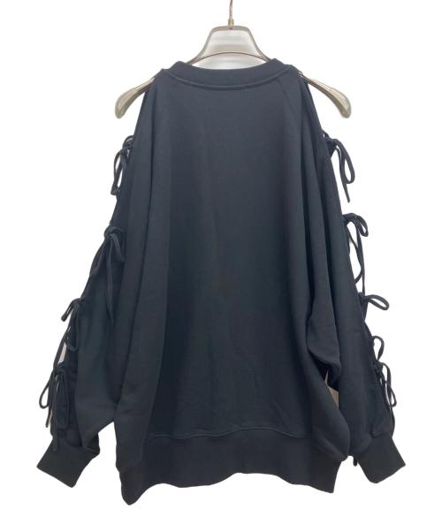 MSGM（エムエスジーエム）MSGM (エムエスジーエム) レースアップ スウェットシャツ ブラック サイズ:XSの古着・服飾アイテム