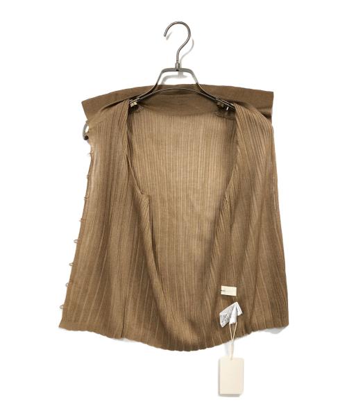 Louren（ローレン）Louren (ローレン) front button sheer knit ベージュ サイズ:FREE 未使用品の古着・服飾アイテム