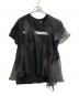 sacai（サカイ）の古着「JERSEY CHIFFON ASYM PULLOVER ジャージーシフォン アシメ プルオーバー」｜ブラック