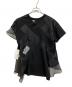 sacai (サカイ) JERSEY CHIFFON ASYM PULLOVER ジャージーシフォン アシメ プルオーバー ブラック サイズ:2：14000円