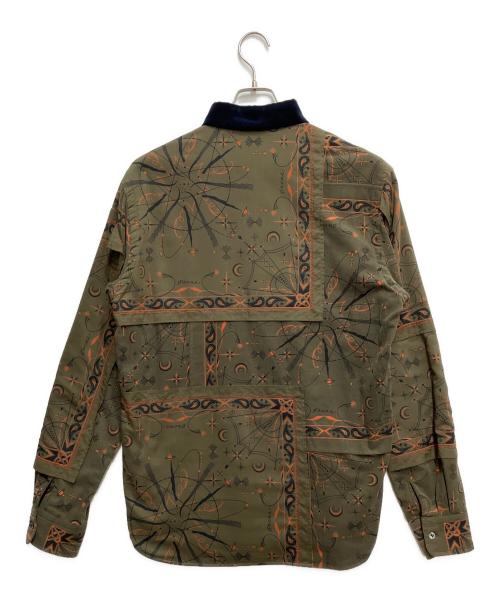 sacai（サカイ）sacai (サカイ) Dr. Woo (ドクターウー) Bandana PRINT SHIRT/総柄シャツ カーキ サイズ:2の古着・服飾アイテム