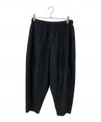 HOMME PLISSE ISSEY MIYAKEオム プリッセ イッセイ ミヤケ）の古着「消しプリーツパンツ」｜ブラック