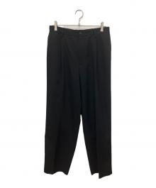 Graphpaper（グラフペーパー）の古着「Scale Off Wool Tapered Trousers」｜ブラック