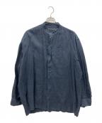 ISSEY MIYAKE MENイッセイミヤケメン）の古着「バンドカラーシャツ」｜ネイビー