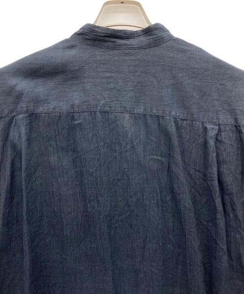 ISSEY MIYAKE MEN（イッセイミヤケメン）ISSEY MIYAKE MEN (イッセイミヤケメン) バンドカラーシャツ ネイビー サイズ:3の古着・服飾アイテム