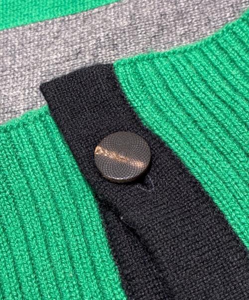 HERMES（エルメス）HERMES (エルメス) 2WAYカシミヤニットポンチョ グレー×グリーン サイズ:TUの古着・服飾アイテム