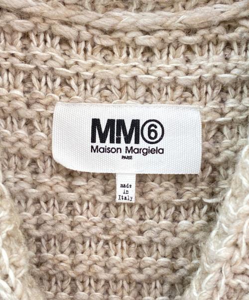 MM6 Maison Margiela（エムエムシックスメゾンマルジェラ）MM6 Maison Margiela (エムエムシックスメゾンマルジェラ) ワッフルスリーブレス ニットベスト ベージュ サイズ:Sの古着・服飾アイテム