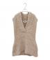 MM6 Maison Margiela（エムエムシックスメゾンマルジェラ）の古着「ワッフルスリーブレス ニットベスト」｜ベージュ