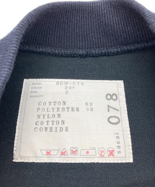 sacai（サカイ）sacai (サカイ) Sponge Sweat x Nylon Twill Dress ネイビー×オリーブ サイズ:2の古着・服飾アイテム