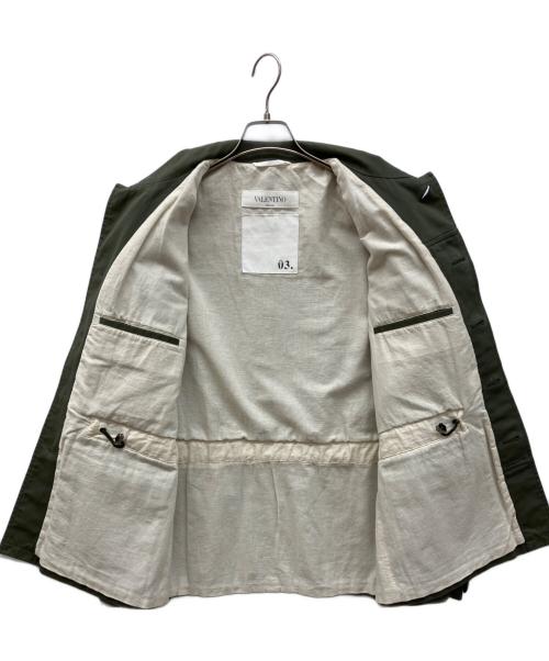 VALENTINO（ヴァレンティノ）VALENTINO (ヴァレンティノ) スタッズミリタリージャケット オリーブ サイズ:46の古着・服飾アイテム