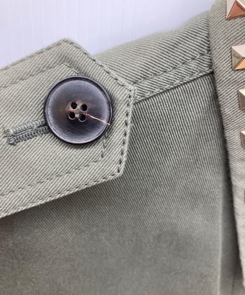 VALENTINO（ヴァレンティノ）VALENTINO (ヴァレンティノ) スタッズミリタリージャケット オリーブ サイズ:46の古着・服飾アイテム