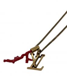 LOUIS VUITTON（ルイ ヴィトン）の古着「ペンダント LVイニシャル コーラル　ネックレス」｜ゴールド